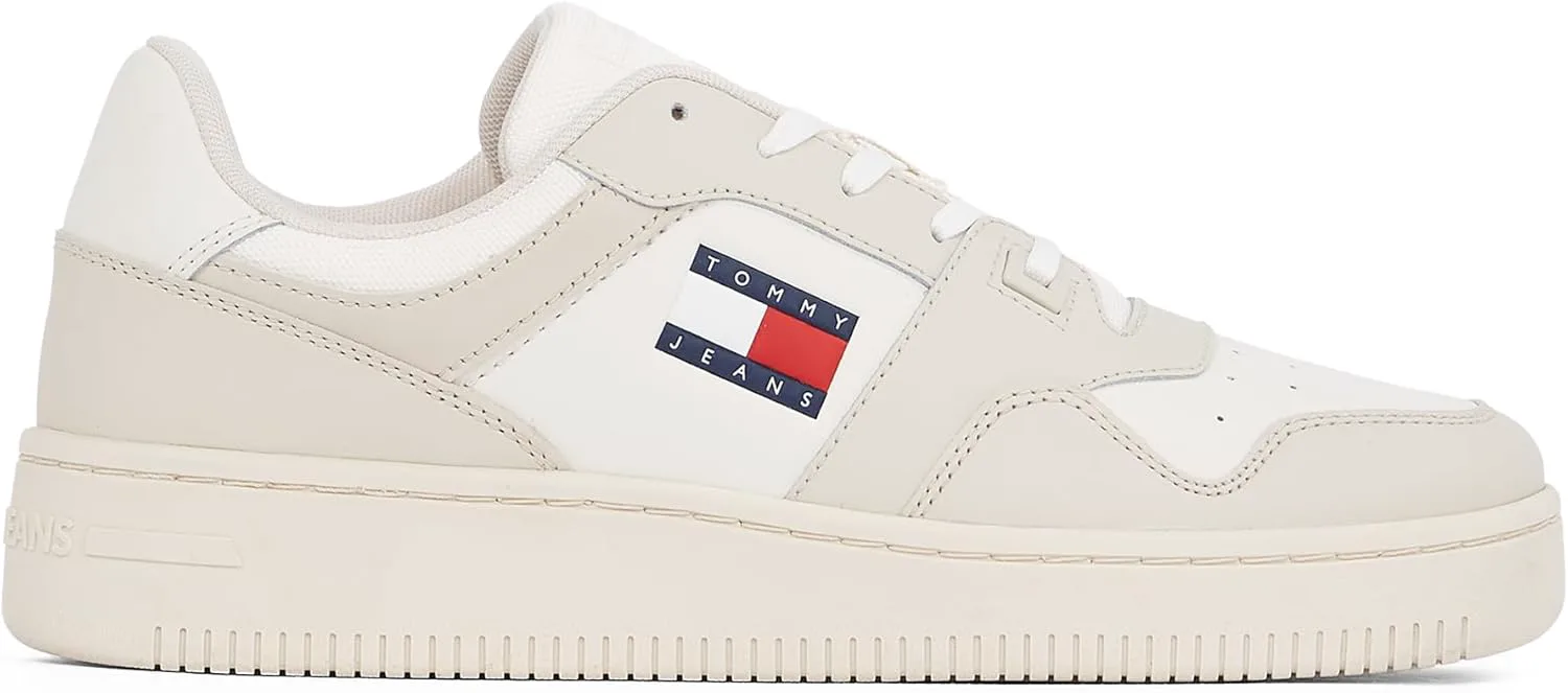 Мужские повседневные кроссовки Tommy Jeans с чашеобразной подошвой, слоновая кость — фото 2