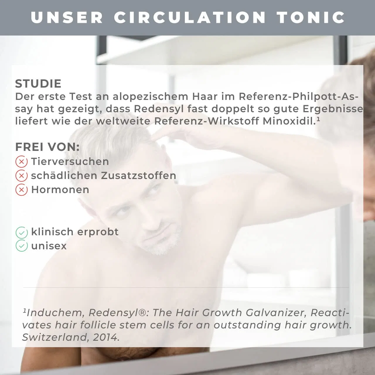 Тонизирующее средство Kö-HAIR Circulation Tonic с 2% Redensyl против выпадения волос (250 мл) Köhair — фото 4