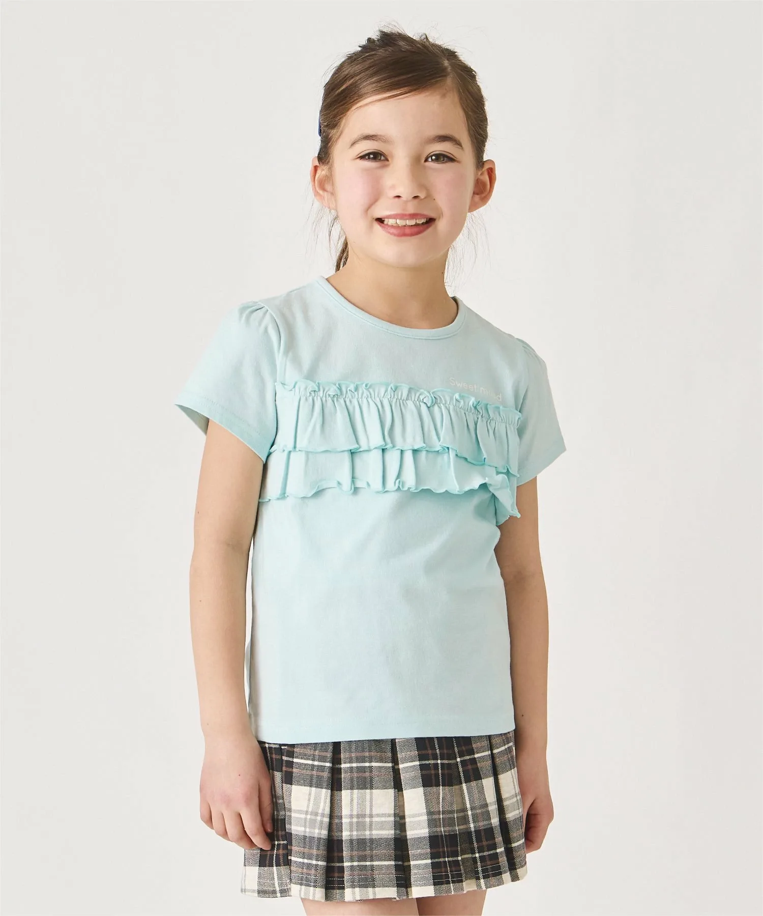 Футболка с оборками Ever Closet, mint