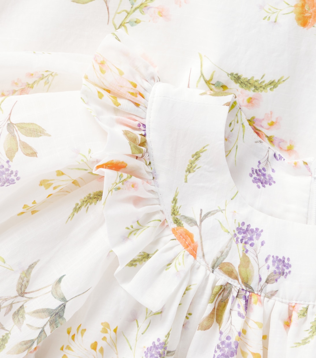 Цветочное платье из хлопка со сборками Petite Amalie  , Summer Bouquet Print — фото 2