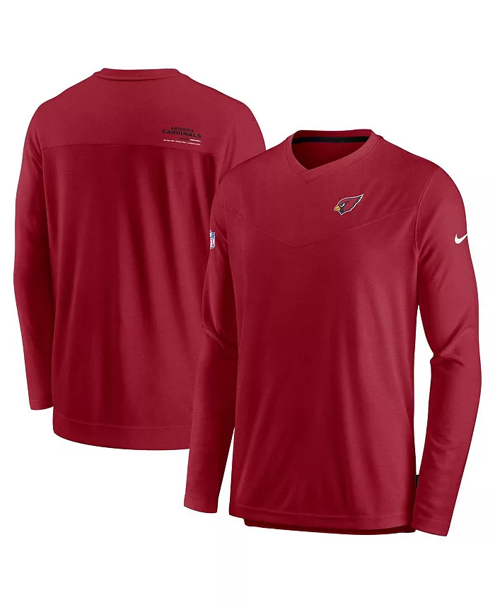 Мужская футболка с длинным рукавом Arizona Cardinals 2022 Sideline Coach Chevron Lock Up Performance Nike — фото 3
