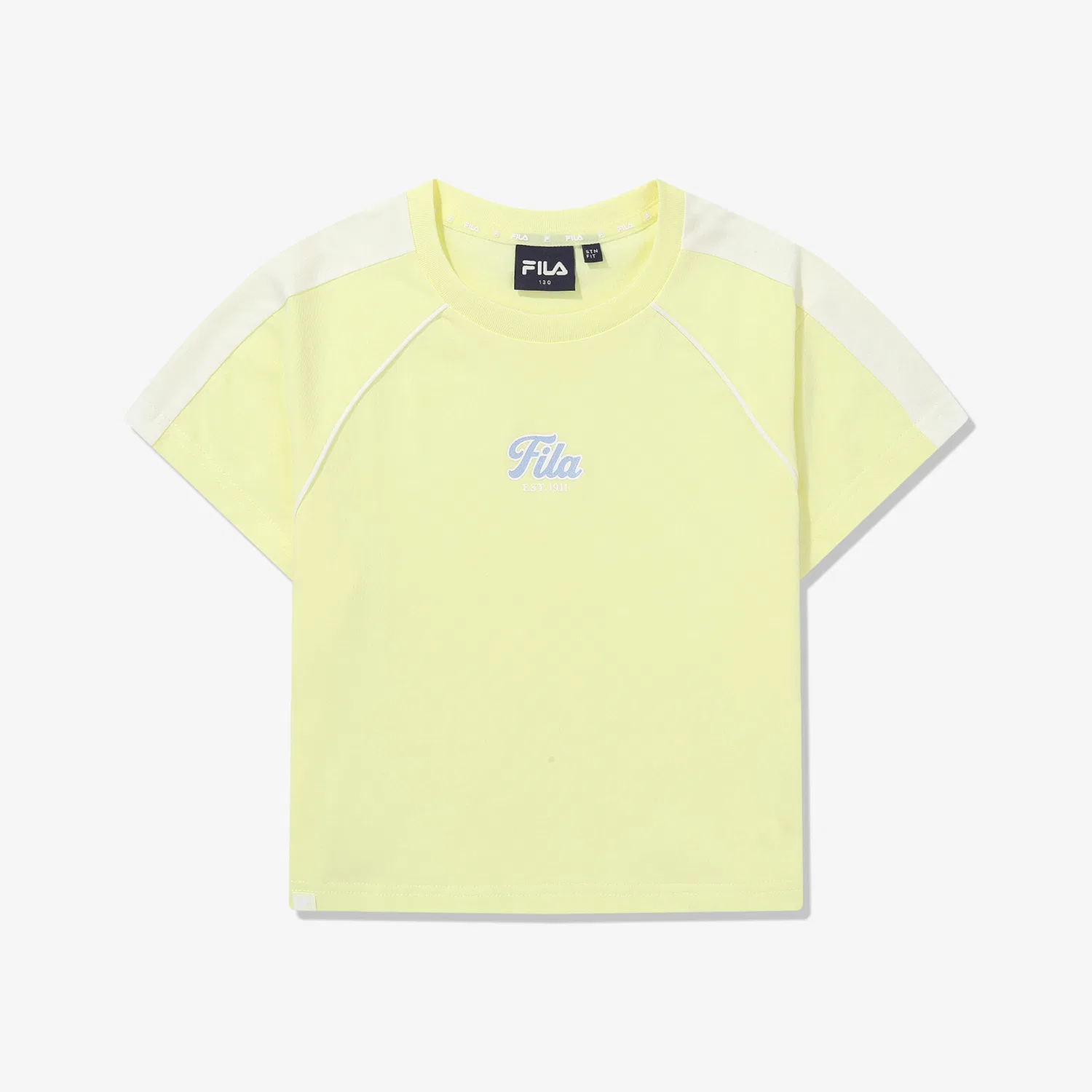 Детская футболка с контрастными рукавами розовая от Fila Kids