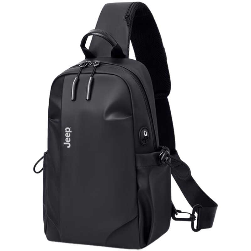 

Jeep Сумка-слинг из ткани Regular мужская черная