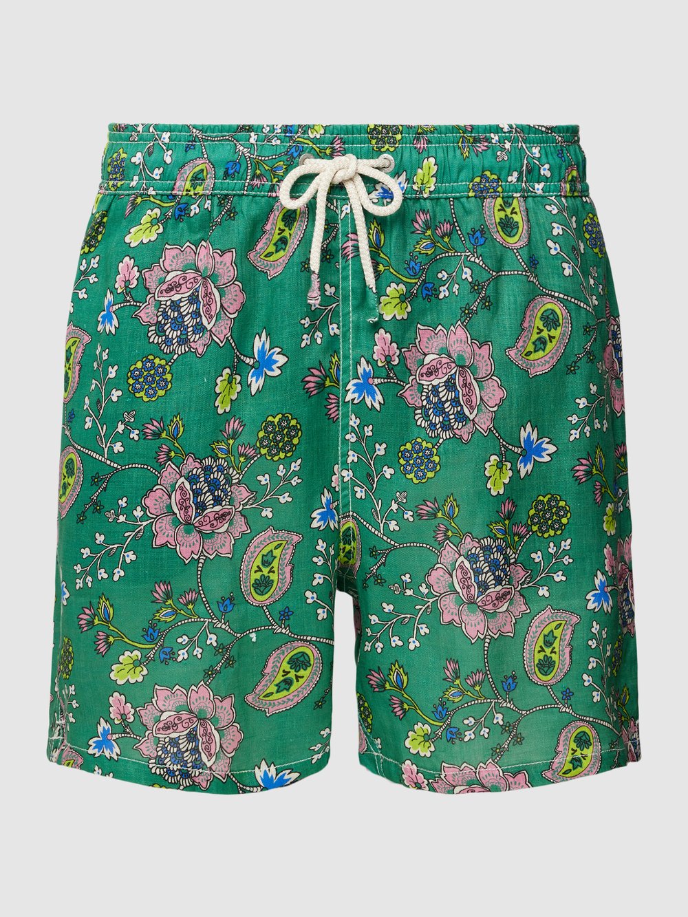 

Плавки-шорты с рисунком по всей поверхности, модель «GUSTAVIA LINEN» MC2 Saint Barth, изумрудный