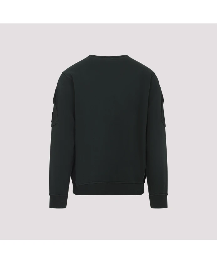Синяя толстовка в стиле кэжуал, осень-зима 2025. Stone Island, зеленый — фото 2