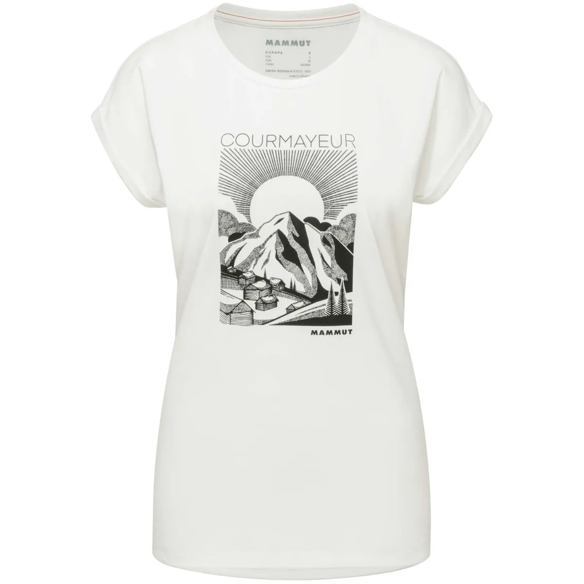 

Женская горная футболка MOUNTAIN COURMAYEUR Mammut, белый