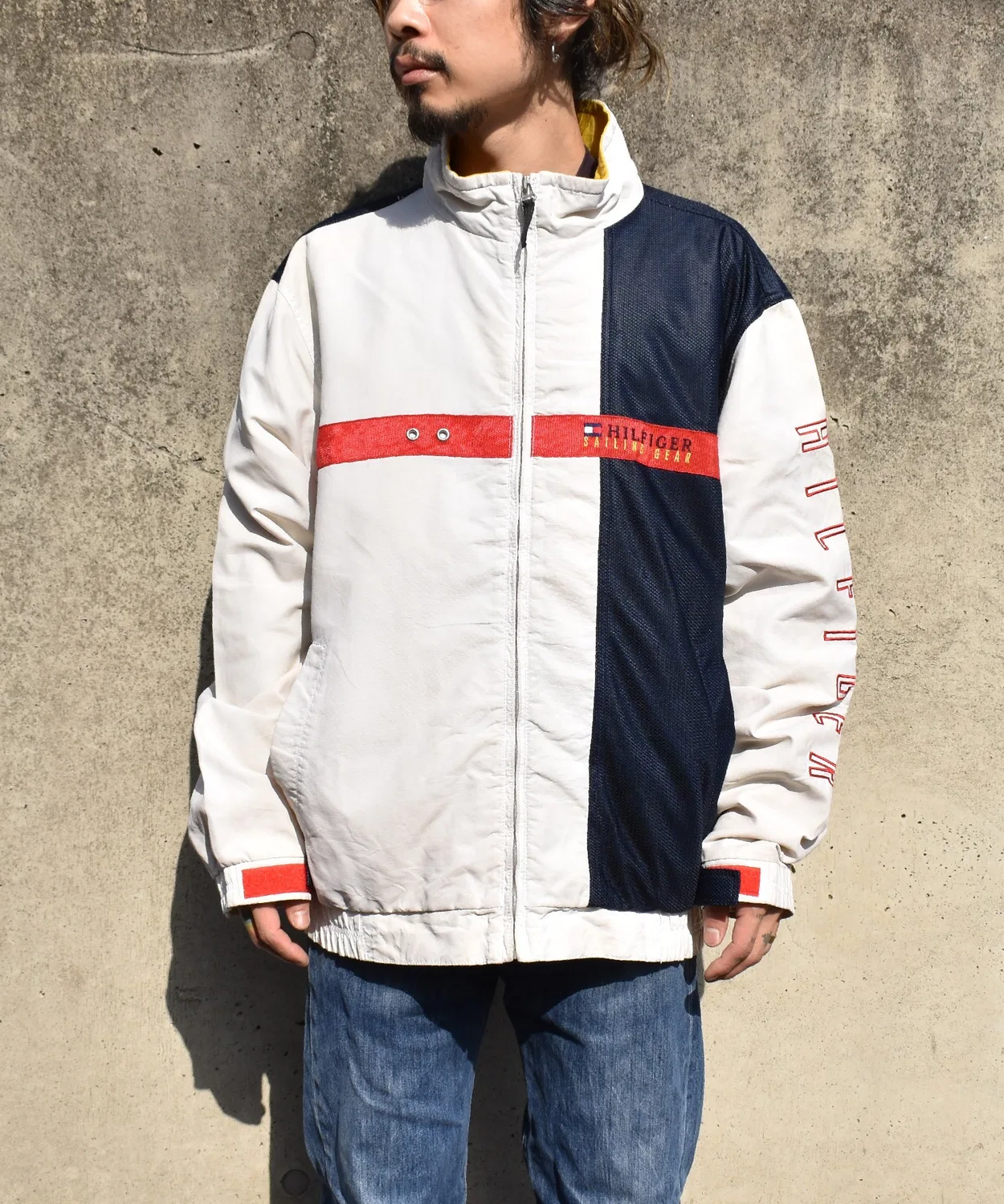 Винтажная куртка Tommy Hilfiger Sailing Gear флисовая белая