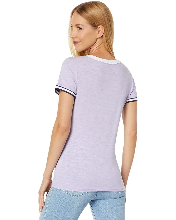 

Футболка U.S. POLO ASSN. Dual Trim Graphic Graphic Ringer Tee, лавандовый