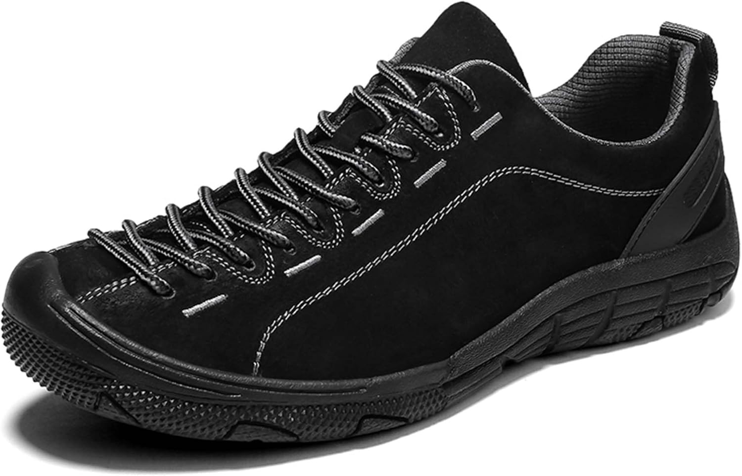 

Мужские модные прогулочные туфли из натуральной замши, низкие кеды из натуральной кожи, повседневная обувь для мужчин, обувь для вождения, мужские повседневные кроссовки, защита пальцев ног от ударов Vtiao, черный