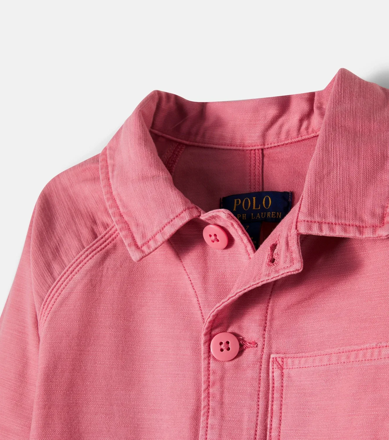Легкая куртка джинсовая Polo Ralph Lauren Kids, розовый — фото 4
