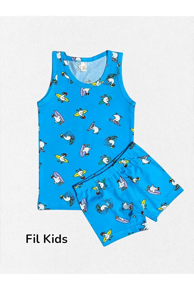 Детский комплект для мальчиков из 100% хлопка Elmas Kids, Blue