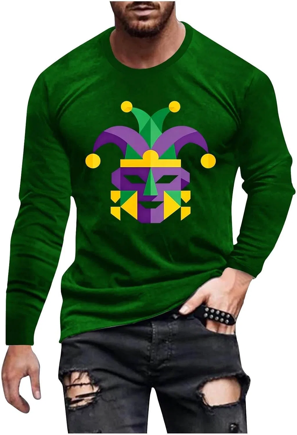 Мужская футболка с длинным рукавом Regular Fit, Green