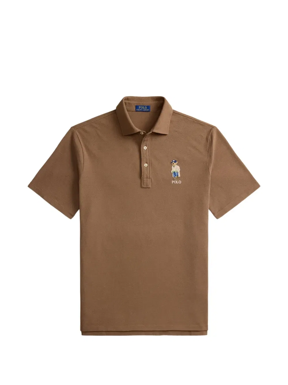 Рубашка поло с вышивкой POLO RALPH LAUREN, коричневый