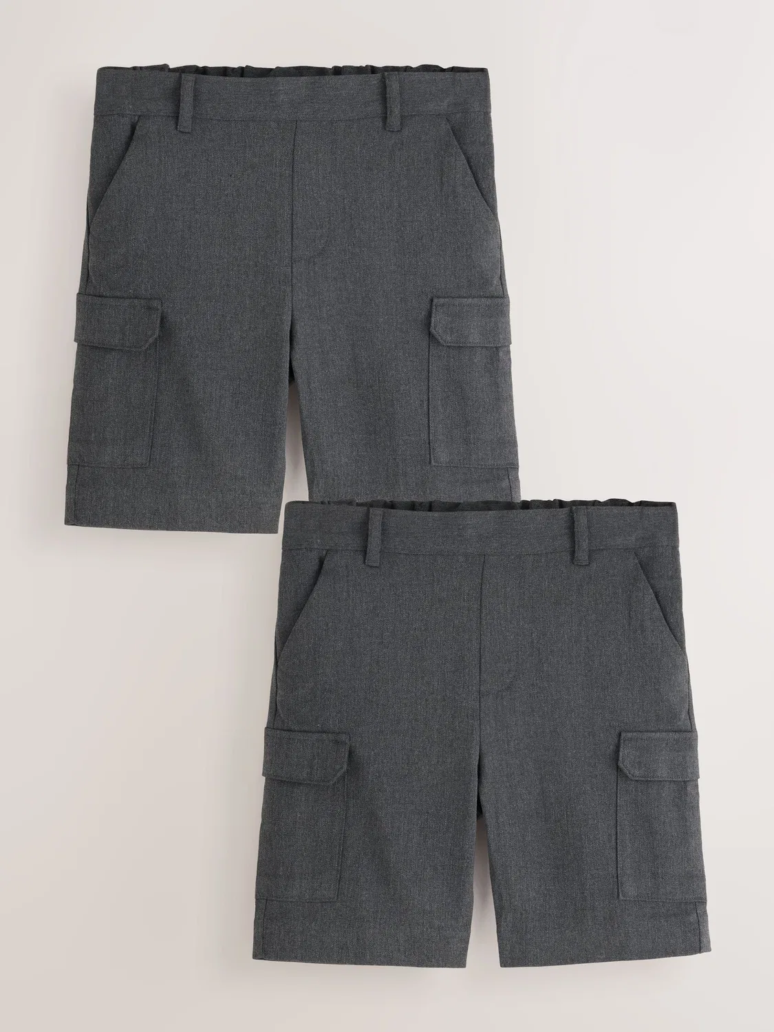 Шорты карго с застежкой на пуговицы, 2 пары Clarks, серые
