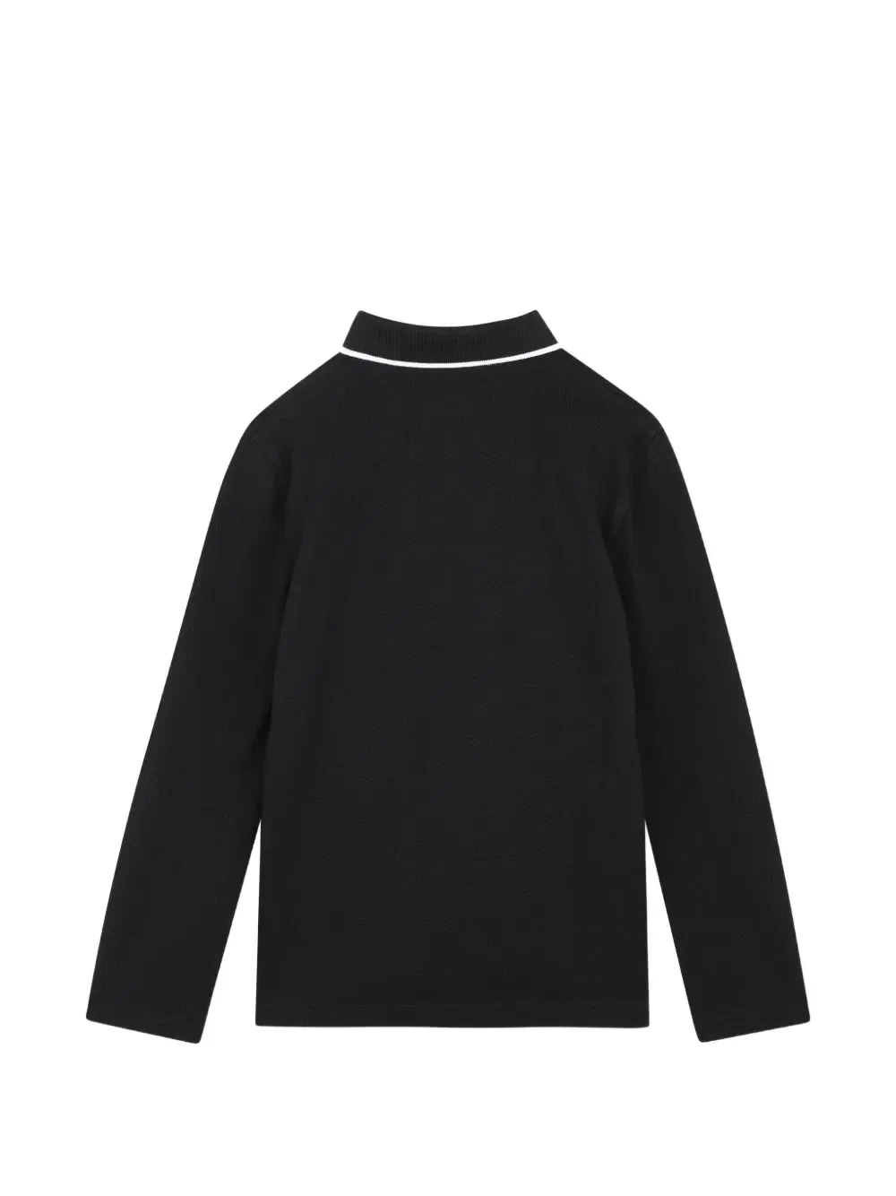 Рубашка поло с длинными рукавами и логотипом Boss Kidswear, черный — фото 2