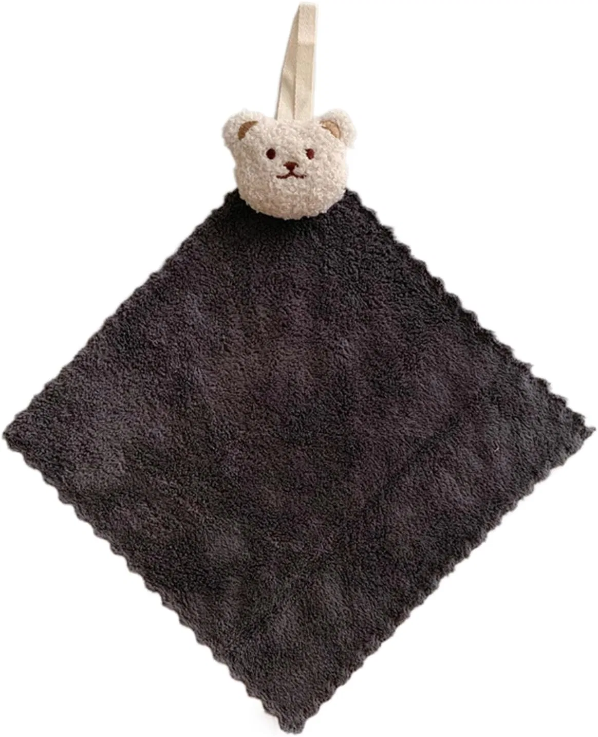 Полотенце для лица Короткое, ljhnba, 25x25 см, Beige Bear Gray Hand