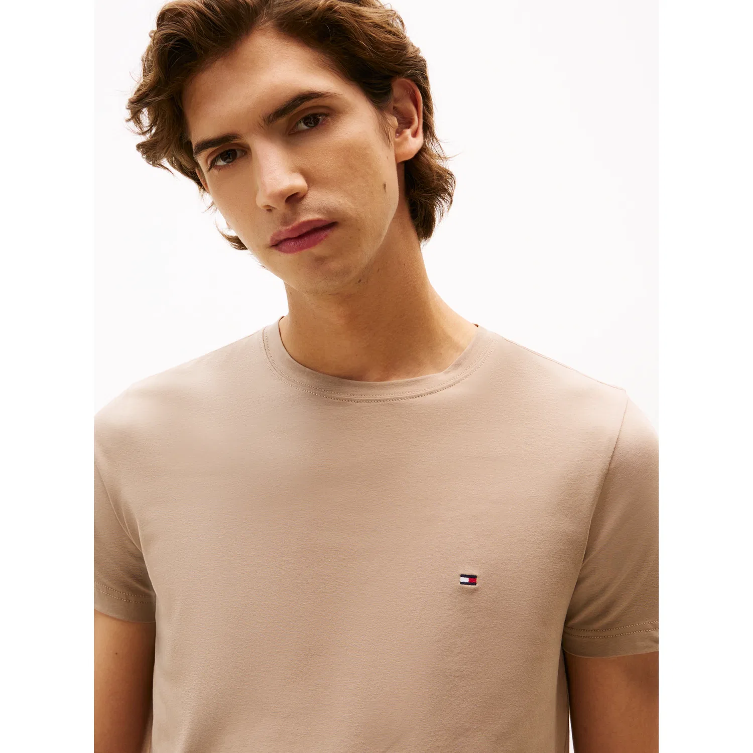 Мужская хлопковая футболка Tommy Hilfiger, Coastal Taupe — фото 2