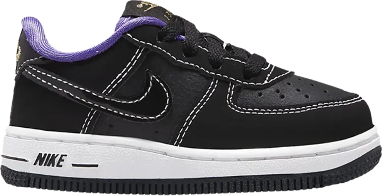 

Кроссовки Nike Force 1 LV8 TD 'Cracked - Black White', черный