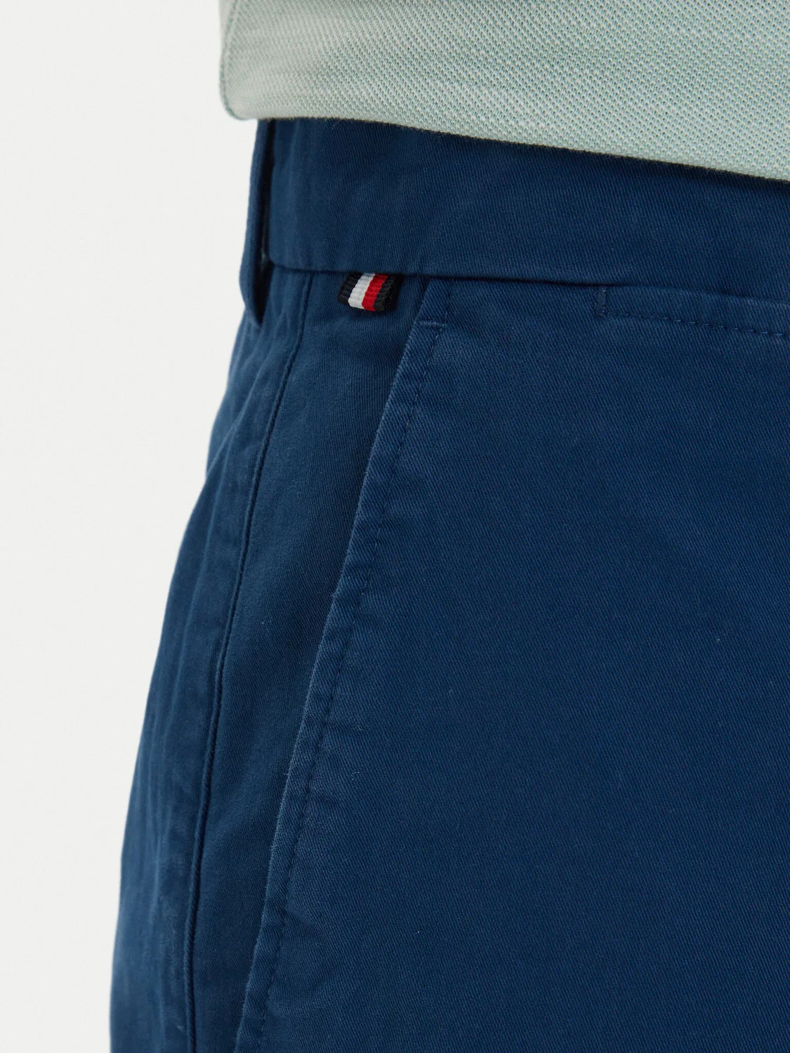Мужские шорты из ткани приталенного кроя Denton Tommy Hilfiger, синий — фото 4