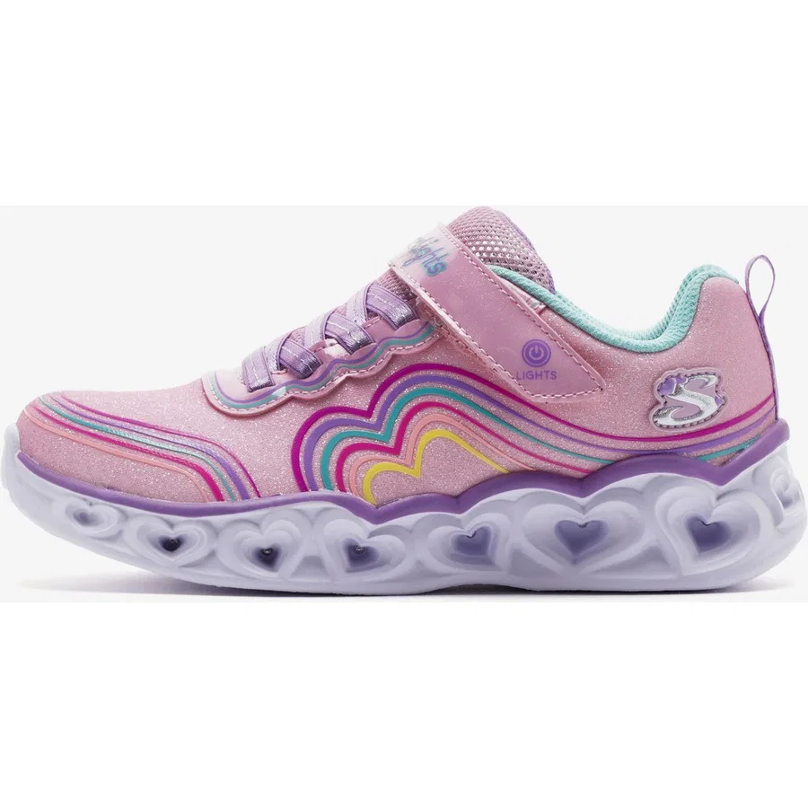 Кроссовки с подсветкой Retro Hearts Skechers, Розовый