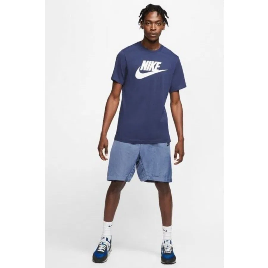 Футболка спортивная классического кроя Lacivert Nike, Темно-синий — фото 4