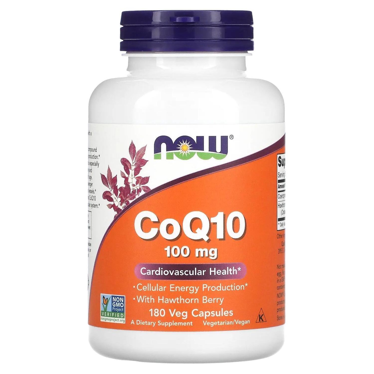 

Now Foods CoQ10 With Hawthorn Berry 100 mg 180 Veggie Caps