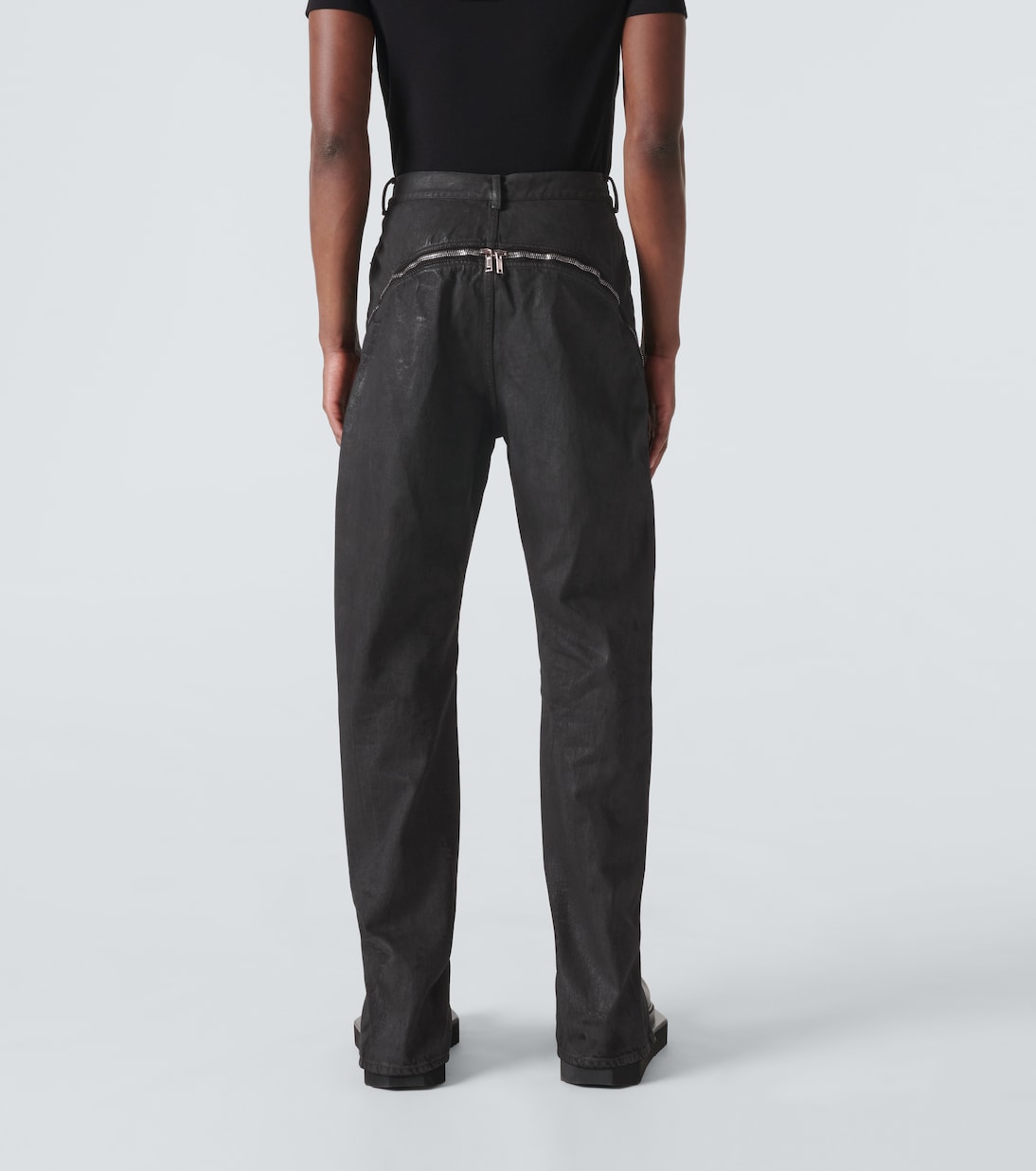 Джинсы Bolan Banana с высокой посадкой и заниженной талией Rick Owens, Black Wax — фото 4