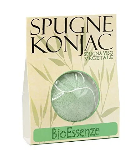 Губка для лица Konjac зеленая, BioEssenze