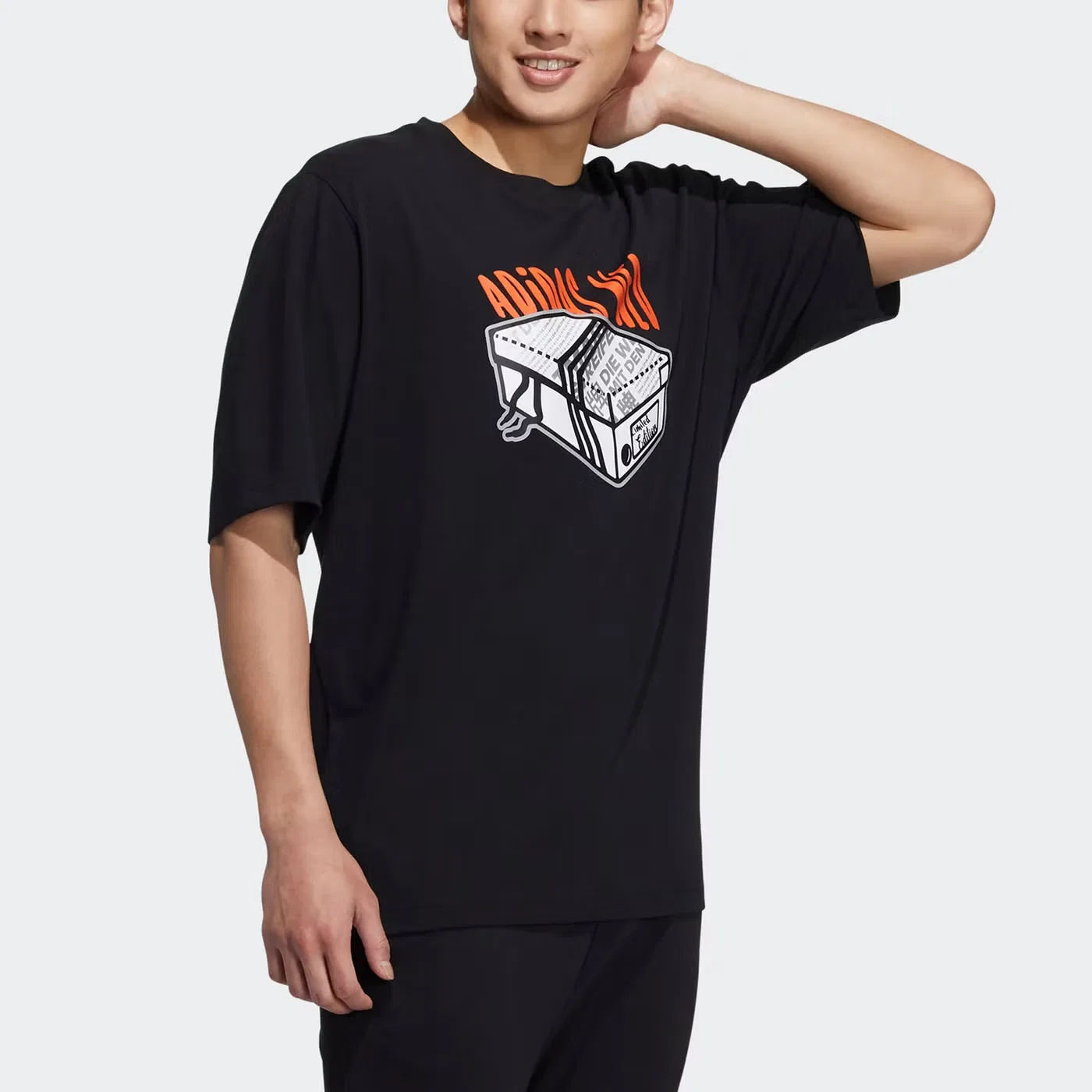 Футболка с коротким рукавом Neo M Brlv Tee1 Adidas, черный — фото 4