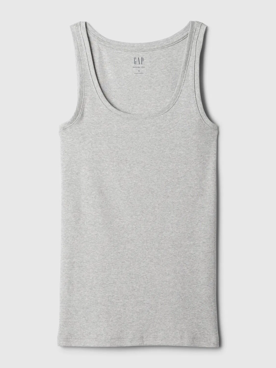 Топ-майка Modern Cotton-Modal Vest Gap, серый — фото 4