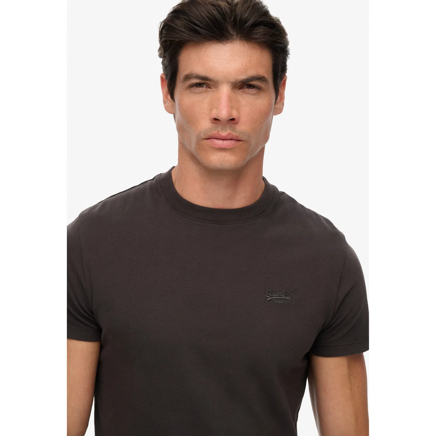 Мужская футболка с вышивкой Superdry, Carbon Black — фото 3