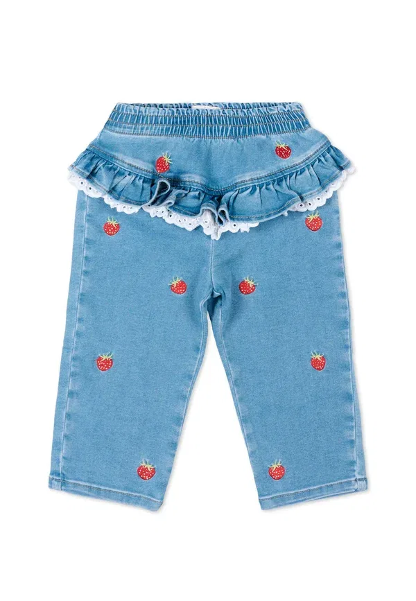 Джинсы деним Straight leg jeans Monnalisa denim, деним