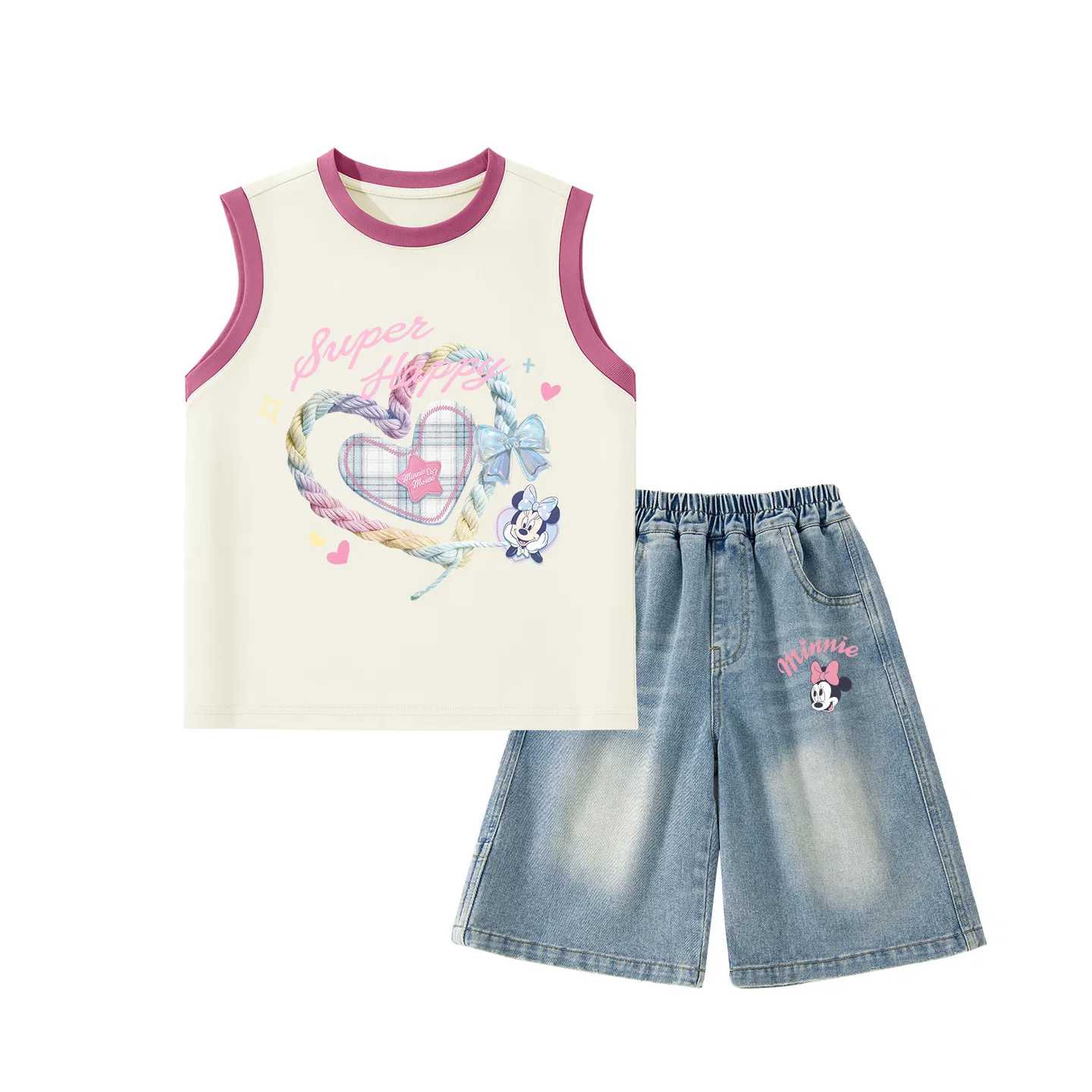 Спортивный костюм с принтом, Disney, Diverse Heart Rose Red+Dazzling Eye K Denim Blue