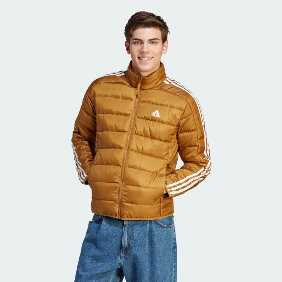 Куртка утепленная с принтом Sportswear Essentials 3-Stripes Light Down adidas, Бронзовый