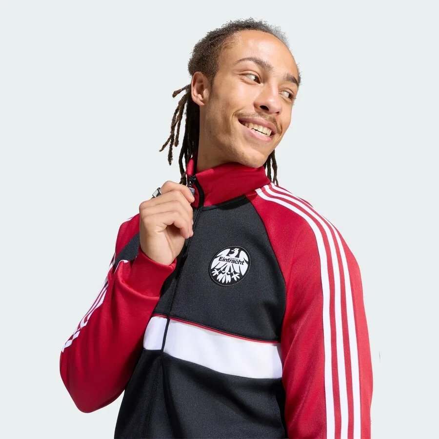 Черная тренировочная куртка ADIDAS PERFORMANCE 'Eintracht Frankfurt FC' — фото 3