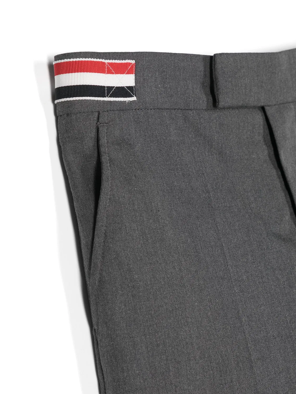 Брюки с аккуратным кроем RWB-Stripe Thom Browne, средне-серый — фото 3