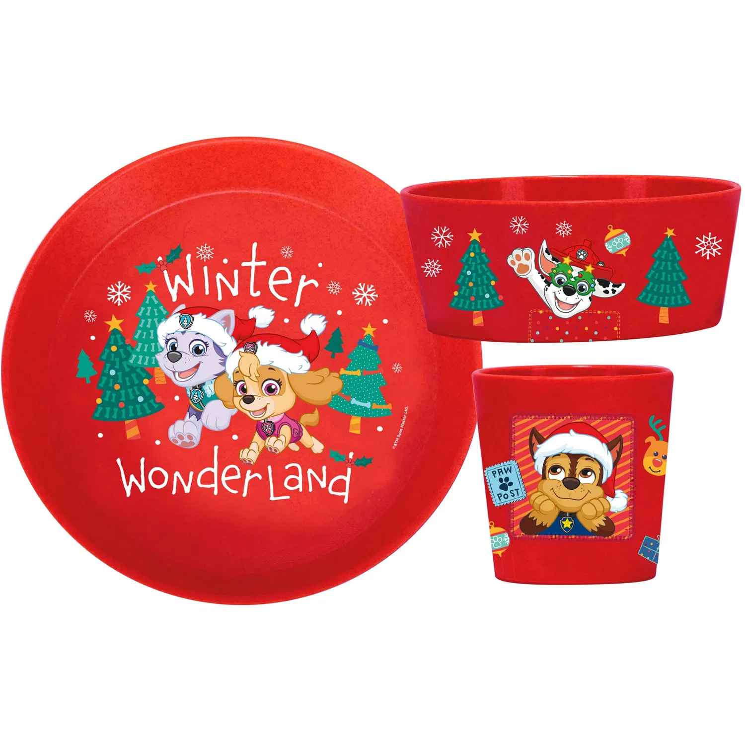Детский набор посуды 3 предмета CONNECT PAW PATROL WINTER WONDERLAND KOZIOL, Motiv