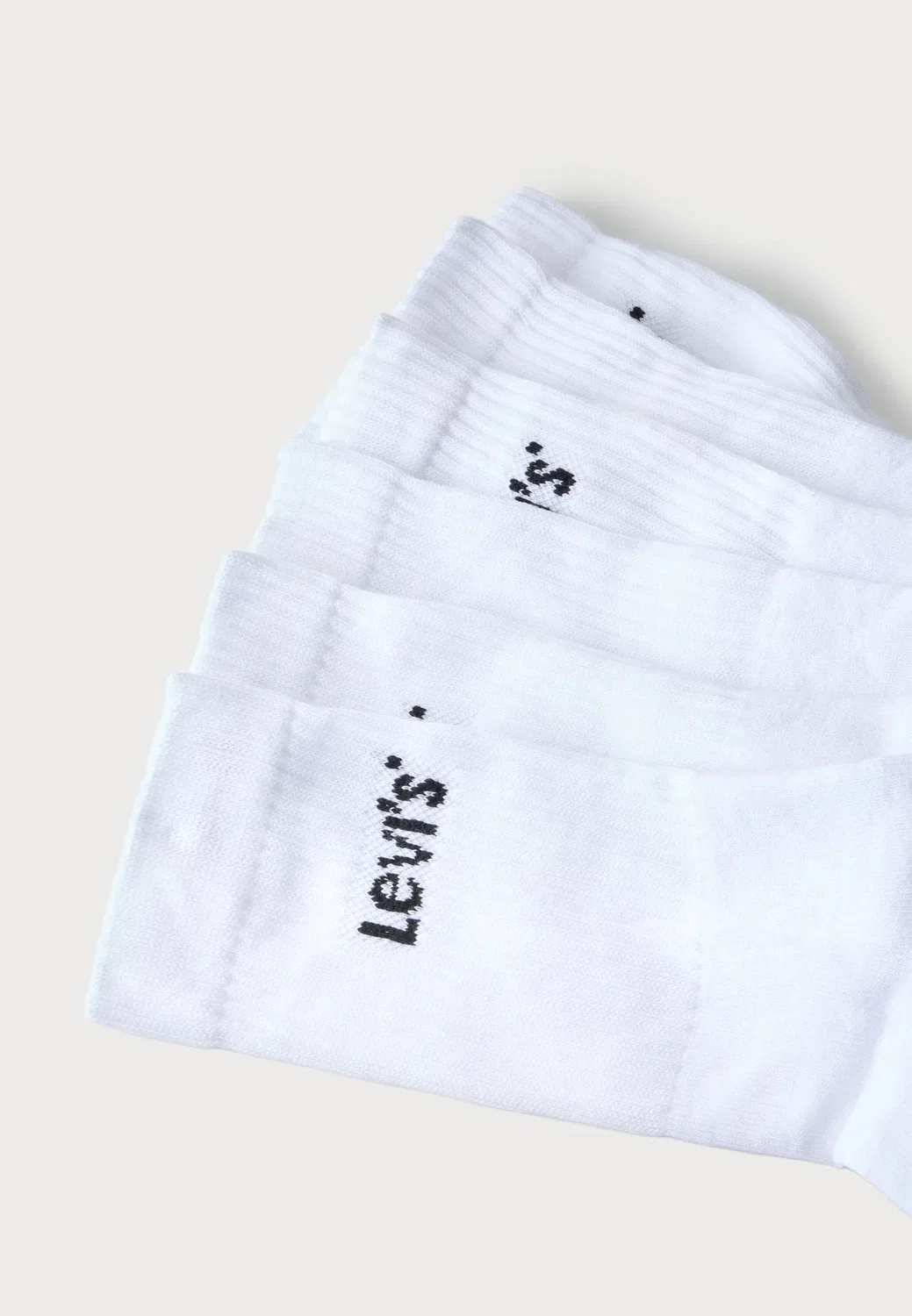 Носки Uni стандартного кроя с оранжевой этикеткой, унисекс, 6 пар - Levi'S, White — фото 2