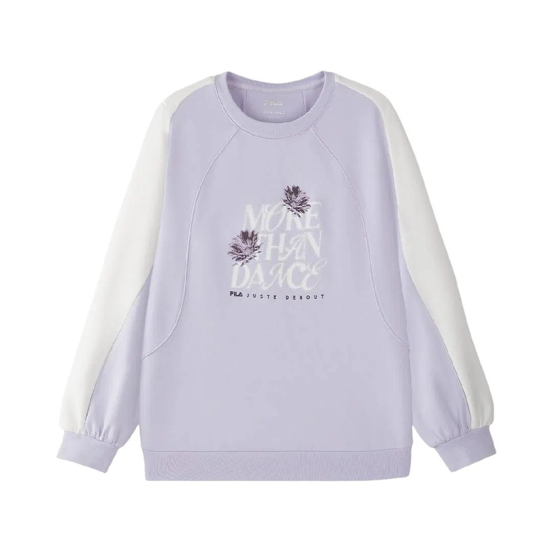 Детский свитшот с круглым вырезом FILA KIDS, Light Purple-PU