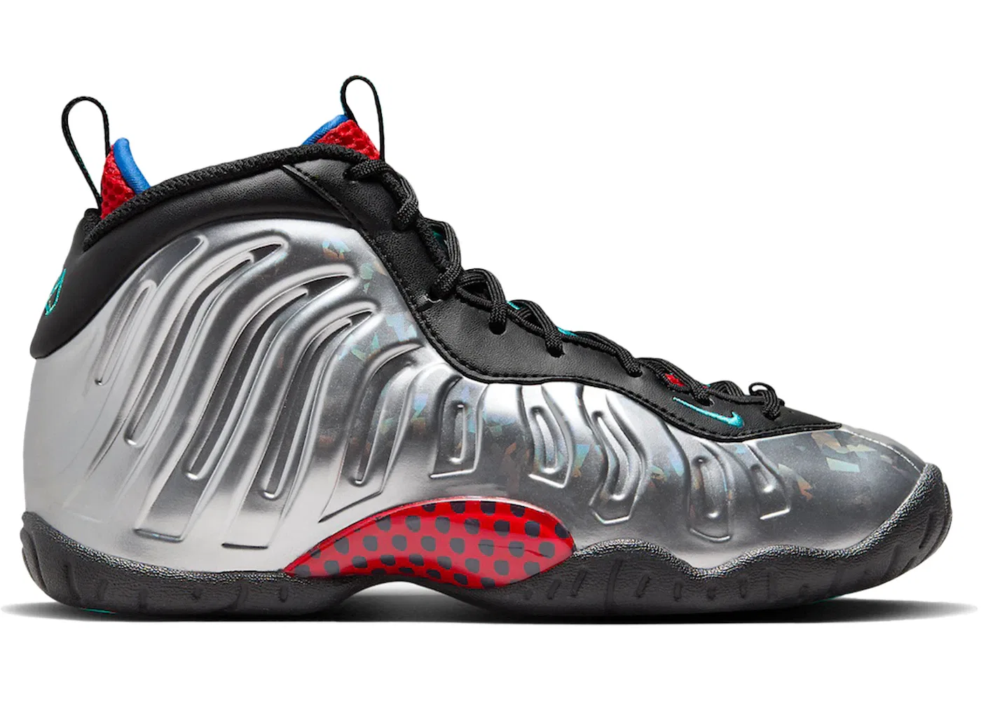 Детские кроссовки Lifestyle Nike Little Foamposite One, Metallic Silver Dusty Cactus Black Game Royal