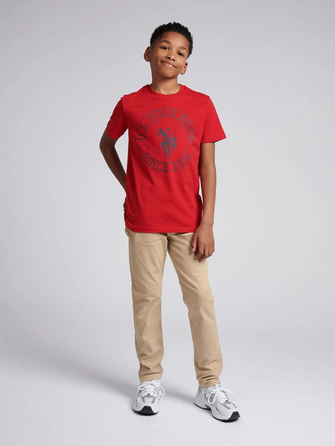 Футболка с принтом, USPA Circle Print U.S. Polo Assn, красный — фото 3