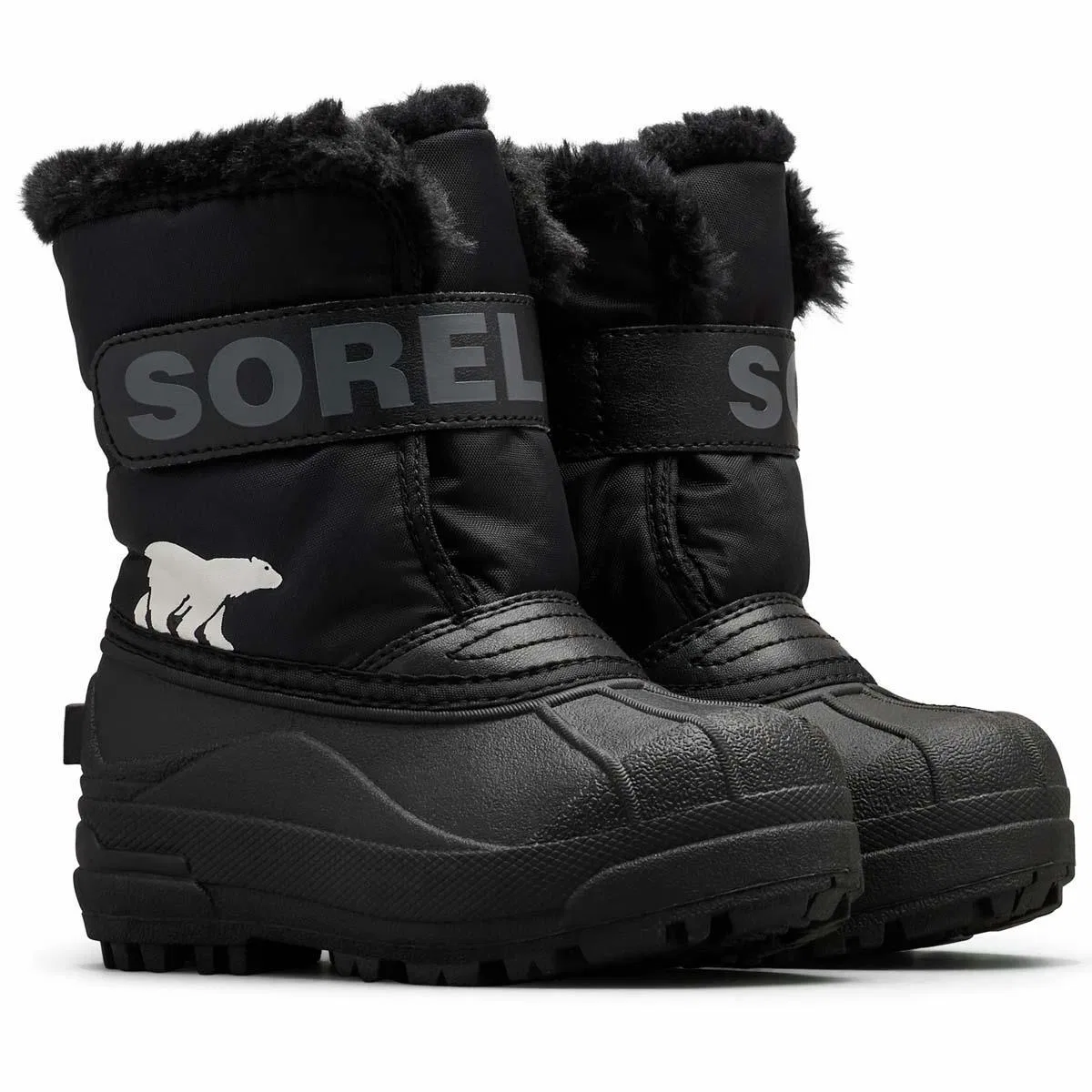 Детские зимние ботинки Snow Commander, Sorel, Black Charcoal
