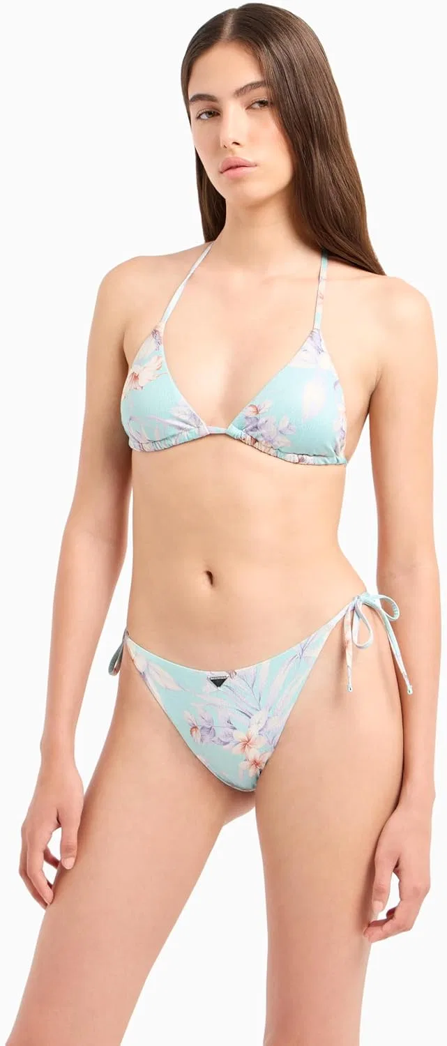 Женский бикини-сет с флоральным принтом Emporio Armani, St.hibiscus/Menta — фото 2