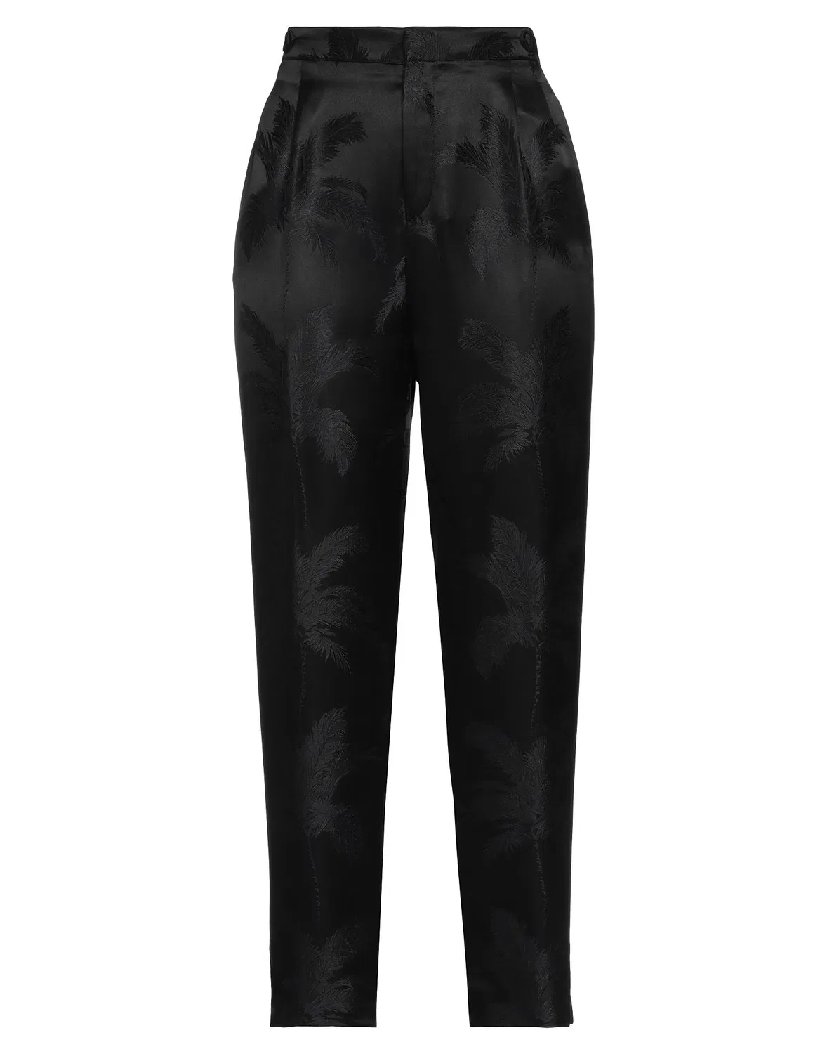 Женские брюки с завышенной талией Saint Laurent, черный