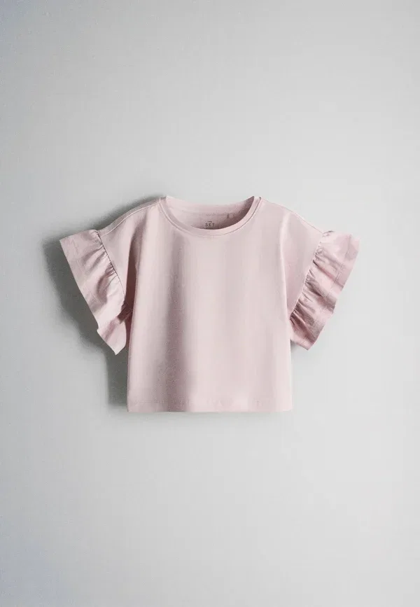 Футболки базовые 4 Pack, хлопок, The Set, Pink, Cream, Purple, фиолетовый/розовый/кремовый — фото 2