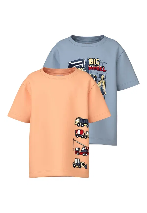 Футболка с принтом Vagno kurzarmshirt 2er pack Name It, Orange, оранжевый — фото 2