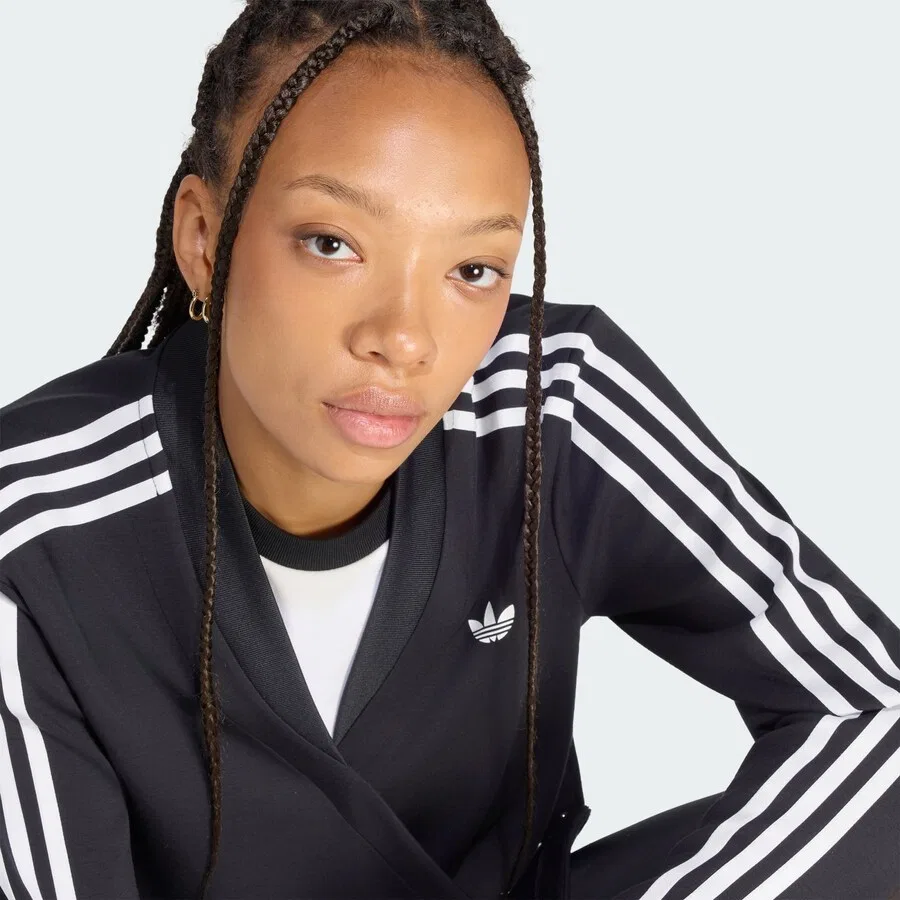 Худи на молнии ADIDAS ORIGINALS 'Adiluna Season 2 Superstar' черного цвета — фото 3