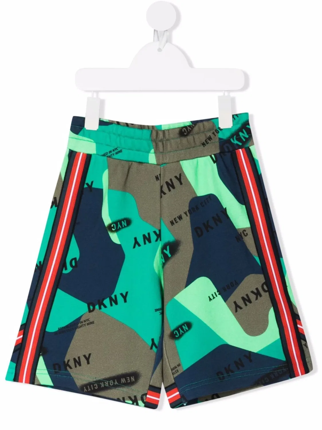 Бермуды с камуфляжным принтом DKNY, зеленый