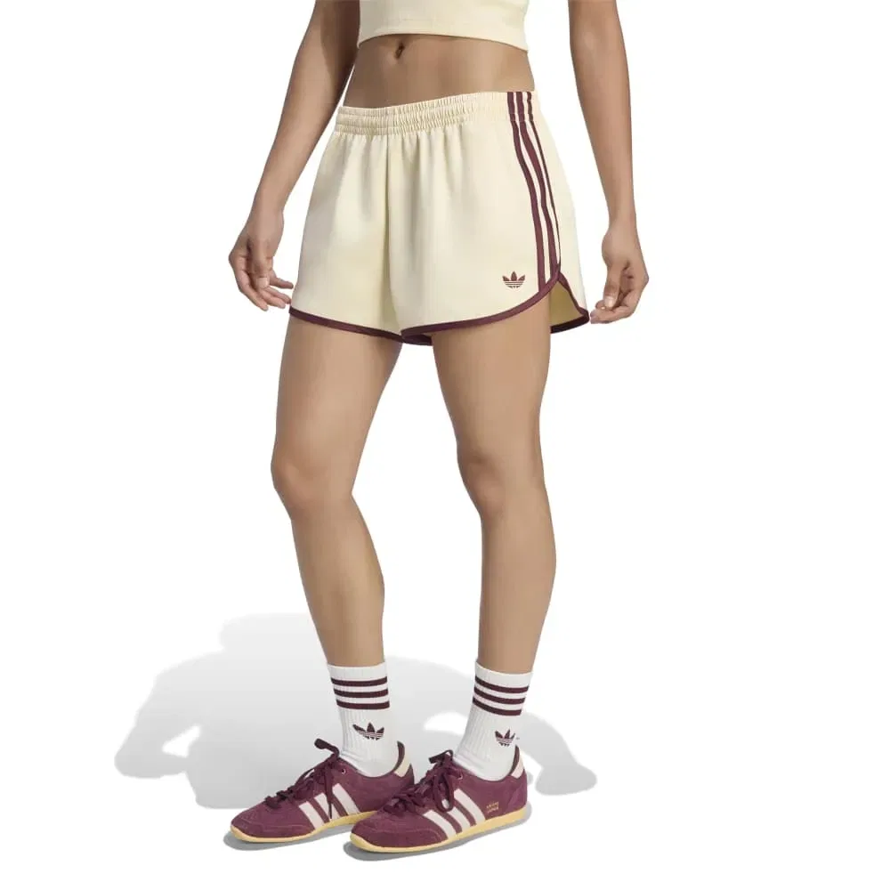 Женские шорты из атласа с принтом Satin 3 Stripes Sprinter Adidas Originals, Yellow