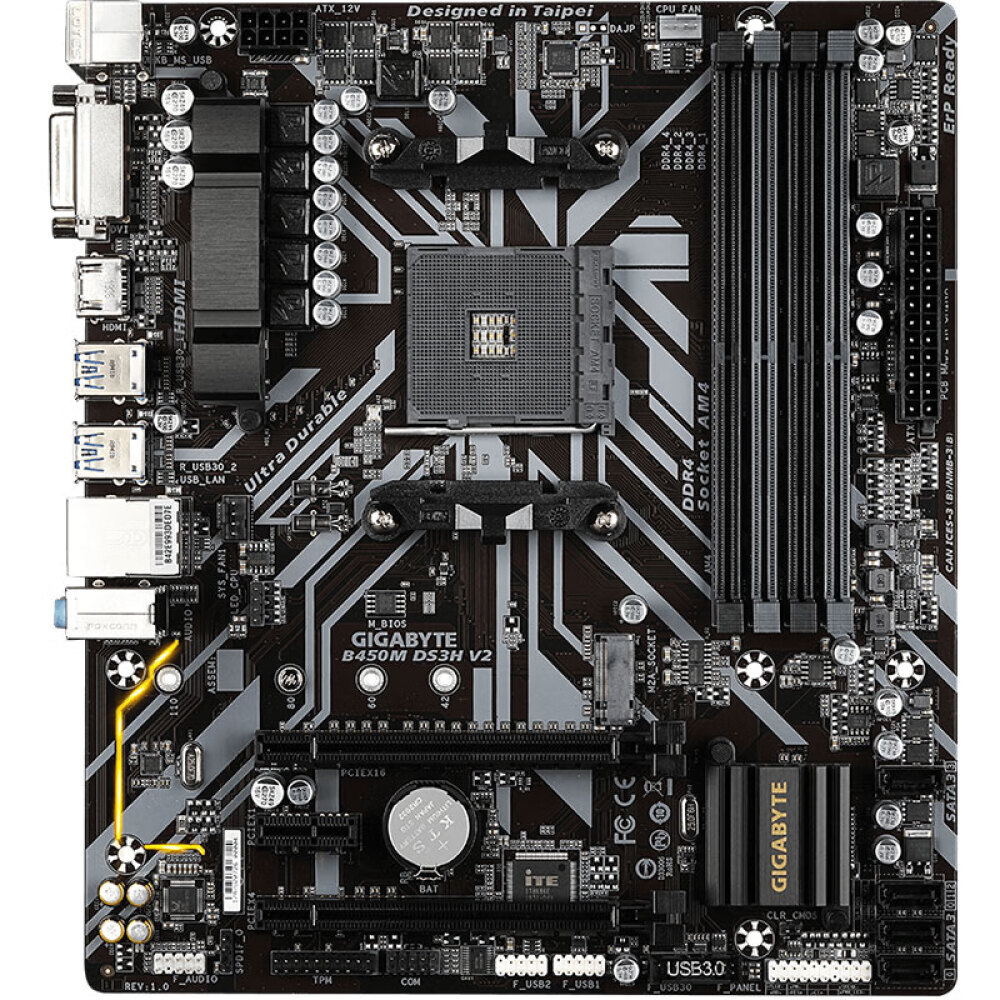 

Материнская плата Gigabyte B450M DS3H V2, AM4, DDR4